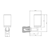 Gessi 38809#031 Gessi Emporio accessories Стакан настенный, сатинированное стекло, цвет: Chrome