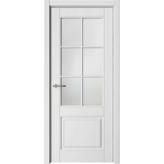 Межкомнатная дверь эмаль Классика 4 белая со стеклом