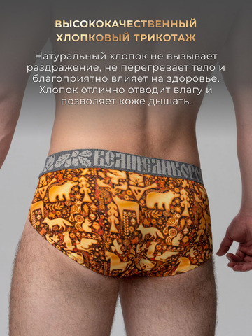 Комплект из 3-х спортивных трусов - «Праздничный лес»
