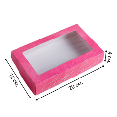 Коробка складная «С любовью», 20 х 12 х 4 см