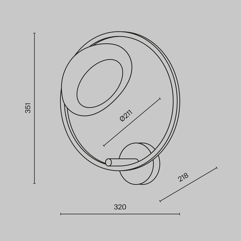 Настенный светодиодный светильник Maytoni Moon MOD327WL-L5BS3K