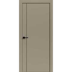 Купить Межкомнатная дверь экошпон Tamburat Light Geometry 4303 лофт мокко кромка ABS чёрная глухая