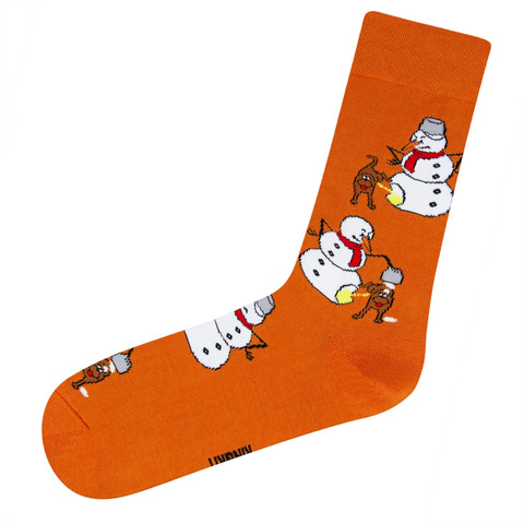 Носки с Снеговиком коричневым