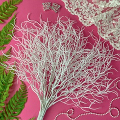 Букет, искусственная зелень, цвет Белый, 43 см, набор 2 букета