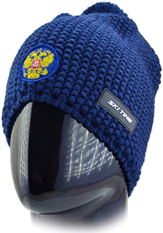 Картинка шапка Ski Time Star navy - 1