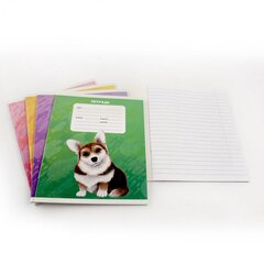 
          Тетрадь А5 18л., линия, Канц-Эксмо, скрепка, мелованный картон "Собачки", 5 видов