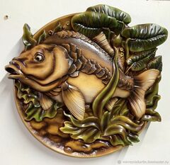 Силиконовый молд Рыба (медальон) № 0475