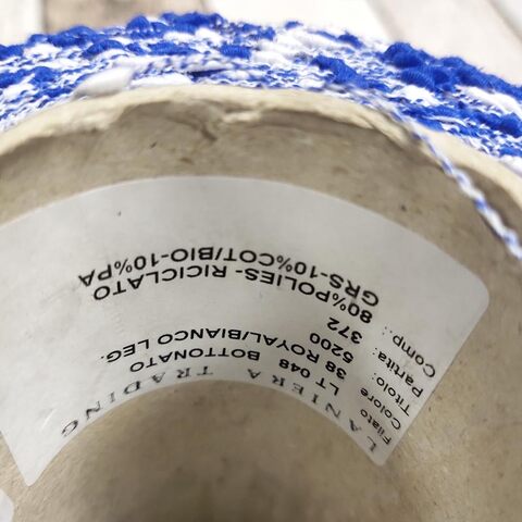 Пряжа фасонная LANIERA TRADING / BOTTONATO 520 бело-синий