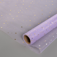 Фатин в рулоне (0,48*4,57 м) Звездное сияние, Сиреневый, Металлик ДБ