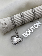 Колье серебристое с подвеской 