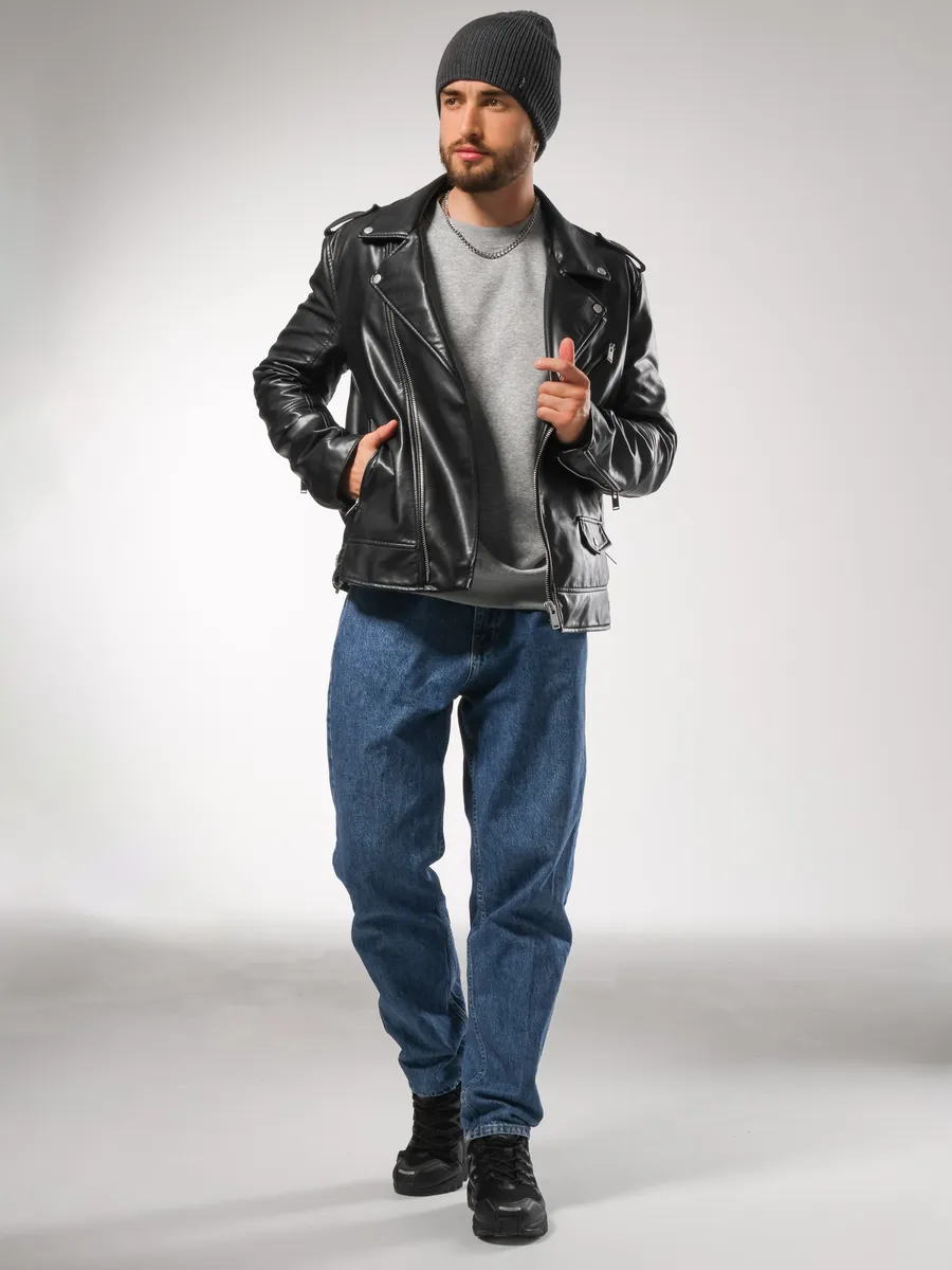 Шапка осенняя бини вязаная