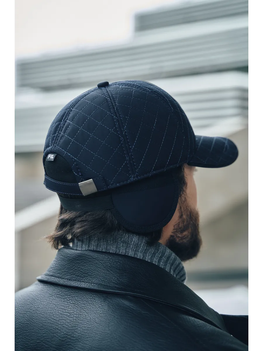 Кепка утепленная с ушками плащевка стеганая