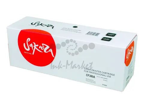 Картридж Sakura CF380A (312A) для HP, черный, 2400 к.