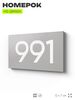 Номер на дверь 991, табличка на дверь для офиса, квартиры, кабинета, аудитории, склада, серая 120х70 мм, Айдентика Технолоджи