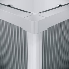 Душевое ограждение Niagara Nova (100х100х195) квадрат, хром, стекло рифленое