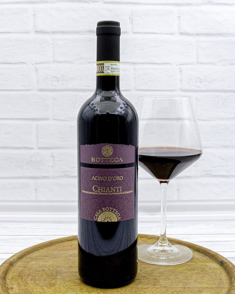 Вино Красное Сухое Bottega Ачино Д’Оро Кьянти 12,5%, 0,75 л.