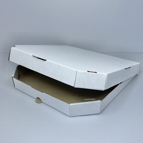 Коробка для пиццы 500х500х45 мм белая