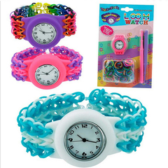 Rainbow Loom Band Hook Bracelet Watch