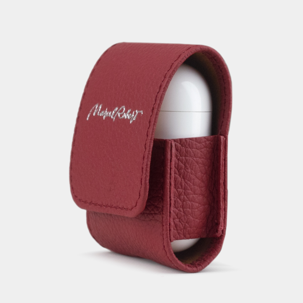 AirPods leather case  - cherry