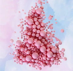 Шарики кранч матовые №280М розовые 100 гр.