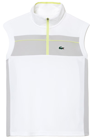 Женское поло Lacoste Ripstop Piqu_ Tennis Polo - white/grey