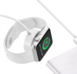 БЗУ для Apple Watch с разъемам USB беспроводное зарядное устройство с магнитным креплением для умных часов 1м (Белый)