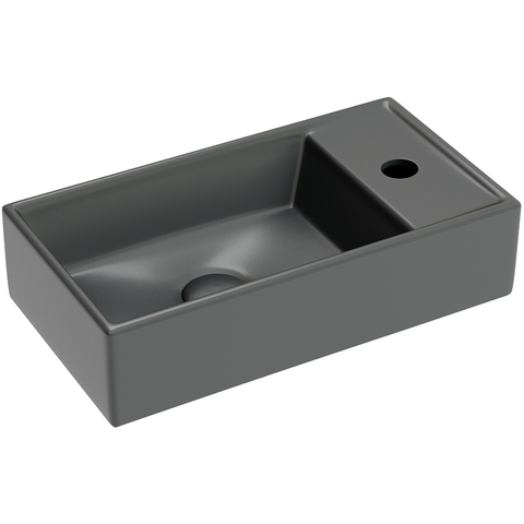 Ceramica Nova CN6051LMDH Умывальник подвесной прямоугольный (чаша слева, отверстие под смеситель справа) цвет темный антрацит матовый Element 407*217*100
