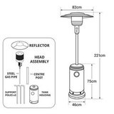Уличный газовый обогреватель WWT 13B Black со столиком