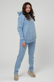 Утепленный спортивный костюм для беременных и кормящих 11885 голубой