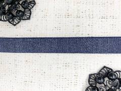 Киперная лента металлизированная, ш. 1,6 см, тёмно-синий