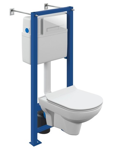 Cersanit 64276 Комплект CITY CO DPL EO slim инсталляция VECTOR кнопка BLICK пластик белый
