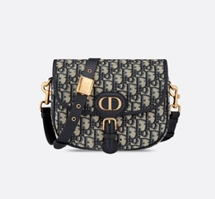 Сумка Dior Bobby синий жаккард Oblique