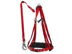 ЗУБР УРАЛ строп с летночным амортизатором, 3 точки крепления, L (1140-1440), лямочный пояс с наплечными и набедренными лямками (11583)