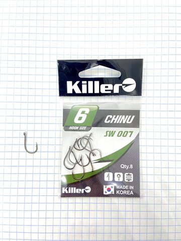 Крючок KILLER CHINU № 6 продажа от 10 шт.