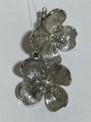 Плума (серьги из серебра)