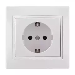 MIRA 701 0202 122B Розетка с/з ПБТ бел. с вст.