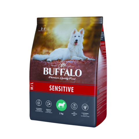 Mr.Buffalo Sensitive сухой корм для собак средних и крупных пород (ягненок) 2 кг