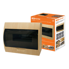 Щиток распределительный навесной Tdm Electric Эко ЩРН-П, 12 модулей, IP41, пластиковый сосна