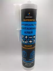 Монтажный клей SuperFix прозрачный сверхсильный 300 мл (0.43 кг)