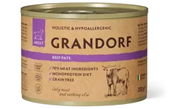 Grandorf Dog консервы для собак паштет из говядины 200г