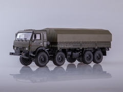 KAMAZ-6350 Mustang 8x8 flatbed truck khaki 1:43 PAO KAMAZ