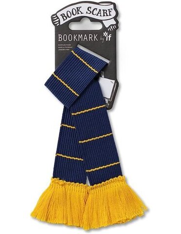 Əlfəcin \ Закладка \ Book Scarf Bookmark- Navy & Yellow