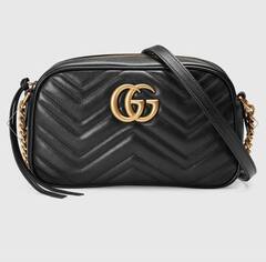Мини-сумка Gucci GG Marmont с матовой отделкой черный