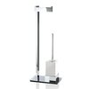 Decor Walther 0591300 Decor Walther Brick SBK Напольная стойка с ершиком и бумагодержателем, фарфор белый, цвет: хром