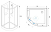Душевая кабина RGW AN-208 90x90 / низкий поддон / без крыши