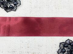 Лента атласная, ш. 3,8 см, винный