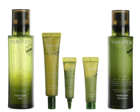 Welcos Puretem Набор с экстрактом алоэ вера Puretem Purevera 2 Items Set