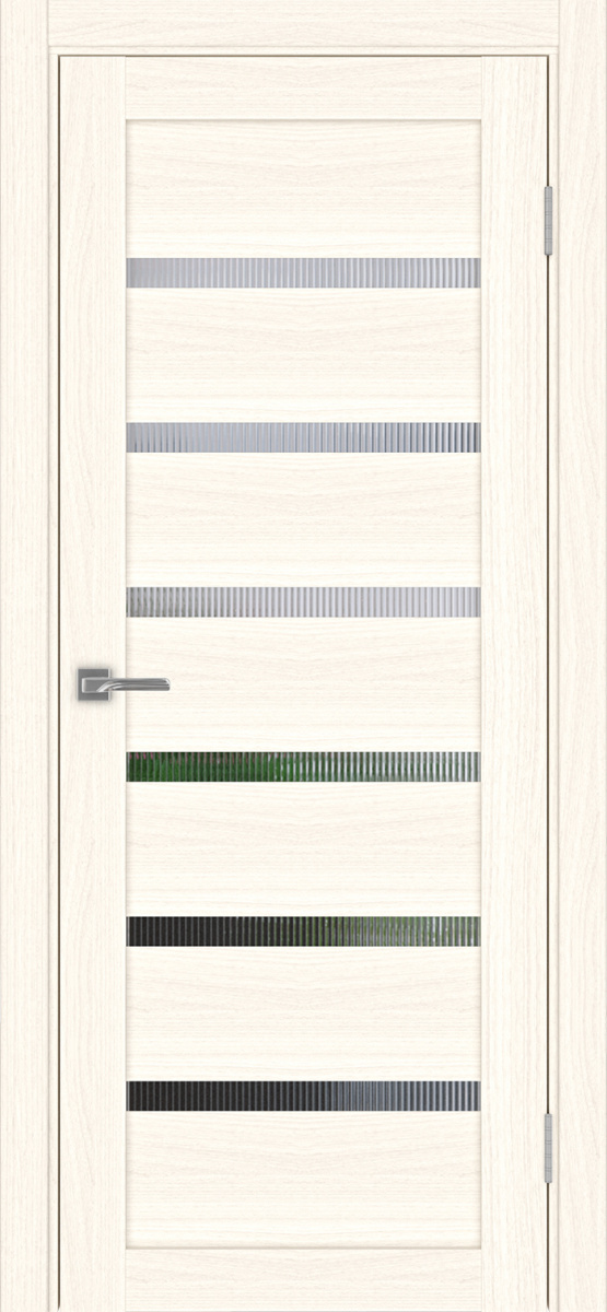 Дверь межкомнатная Оптима Порте Турин 507.12, цвет светлый ясень, экошпон, стекло мору