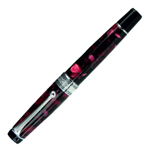 Перьевая ручка Aurora Optima Auroloide Variegated Burgundy CT, перо — F, в подарочной коробке
