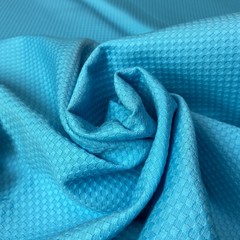 Ткань хлопок пике ярко- голубой 2017